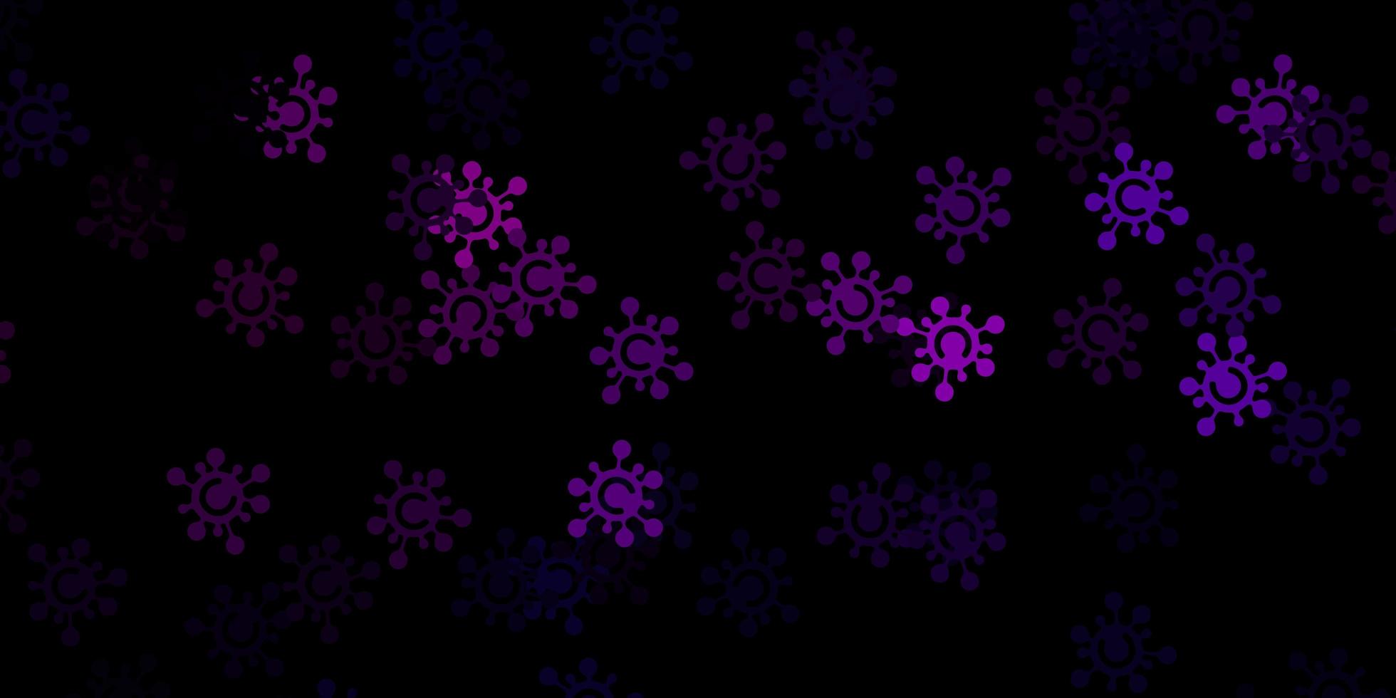 mörk lila vektor konsistens med sjukdomssymboler.