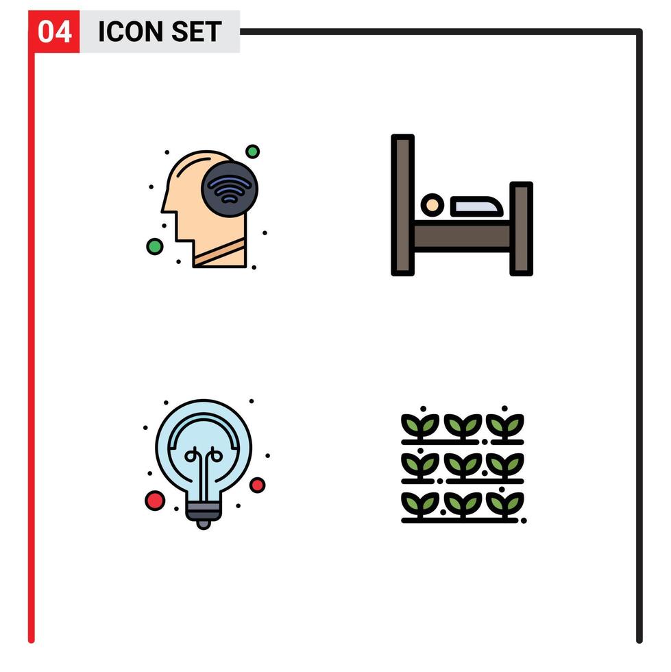 fylld linje platt Färg packa av 4 universell symboler av ansluta aning wiFi signal människor tips redigerbar vektor design element