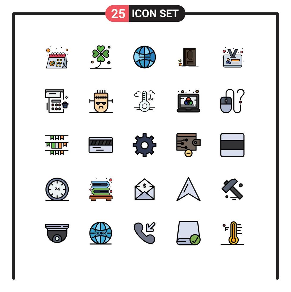 25 kreativ ikoner modern tecken och symboler av anställd trä irländsk stängd värld redigerbar vektor design element