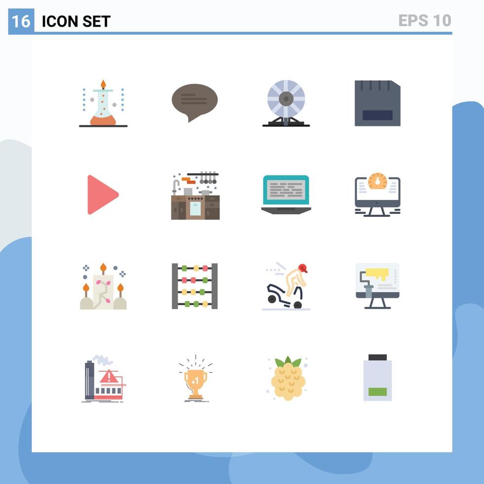 modern uppsättning av 16 platt färger pictograph av hårdvara enheter biokemi datorer rörelse redigerbar packa av kreativ vektor design element
