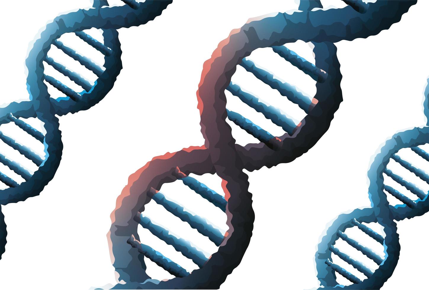 DNA-molekyler genetisk struktur ikon vektor