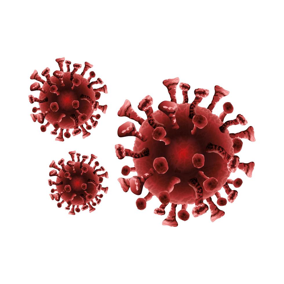 Hintergrund der Koronavirus-Pandemiepartikel vektor