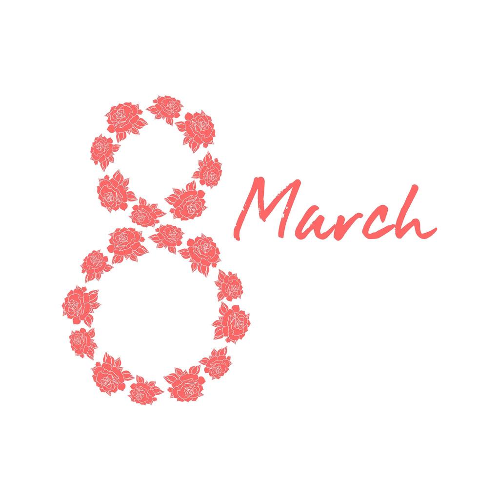 kvinnodag 8 mars vektor