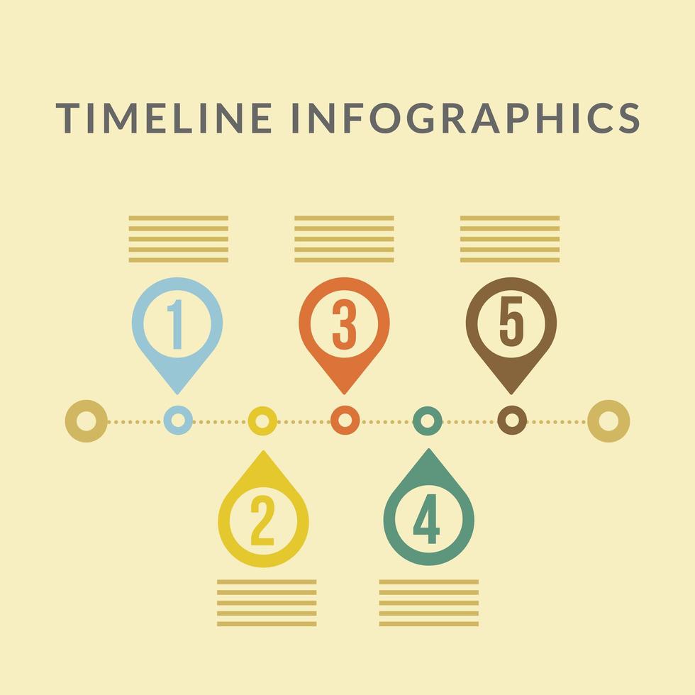bunte Infografikschablone der Zeitachse vektor