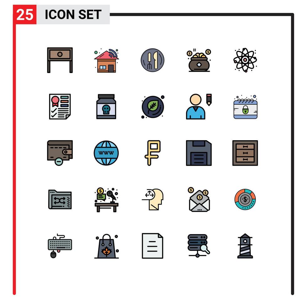 25 kreativ ikoner modern tecken och symboler av fysik spara hotell pengar försäkring redigerbar vektor design element