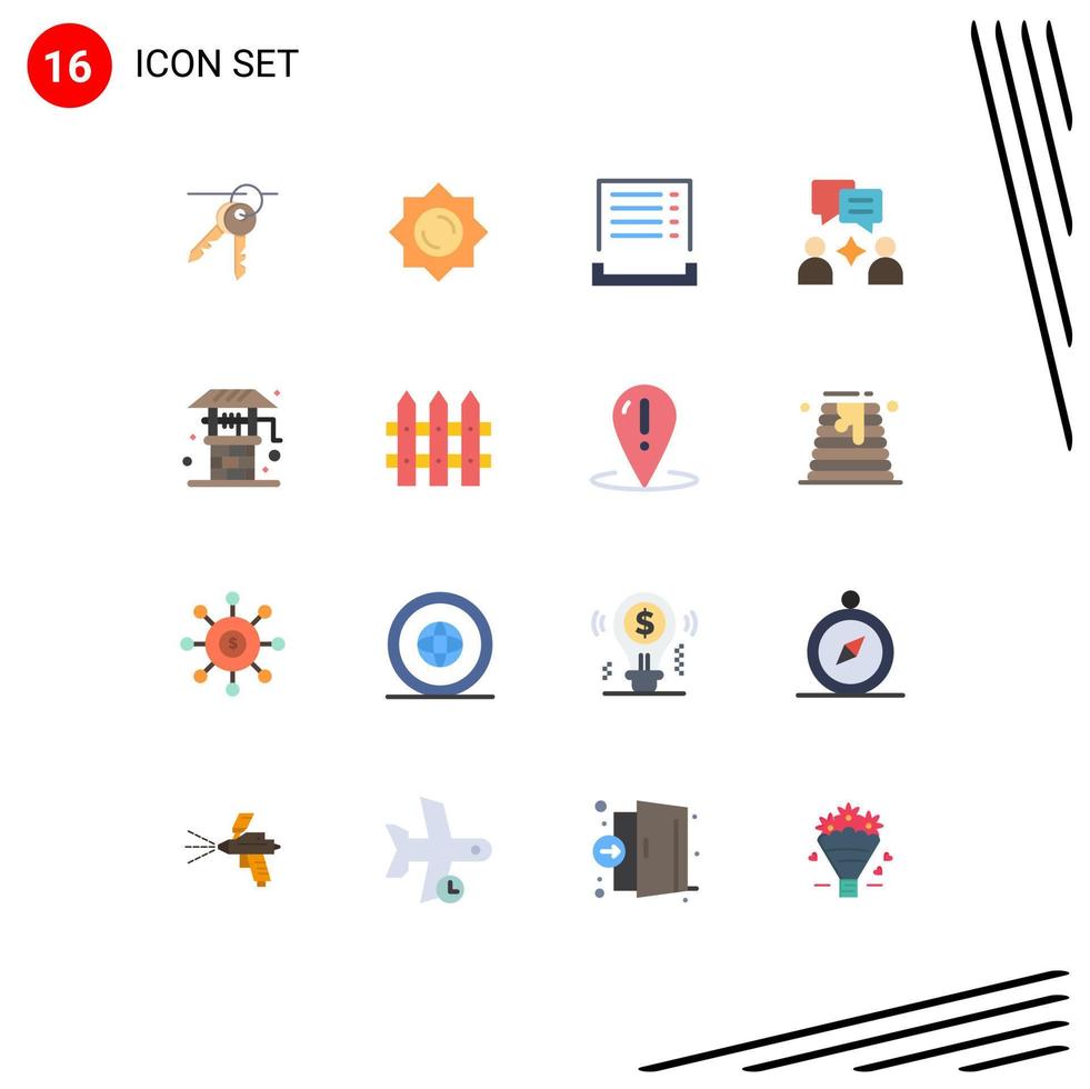 16 universell platt färger uppsättning för webb och mobil tillämpningar väl bruka kontanter lantbruk grupp redigerbar packa av kreativ vektor design element
