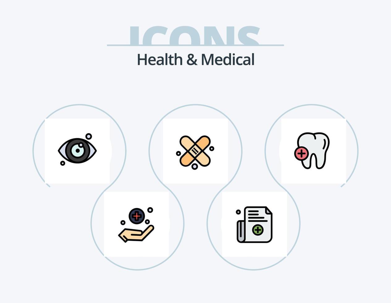 hälsa och medicinsk linje fylld ikon packa 5 ikon design. . kalender. medicin. datum. medicinsk vektor