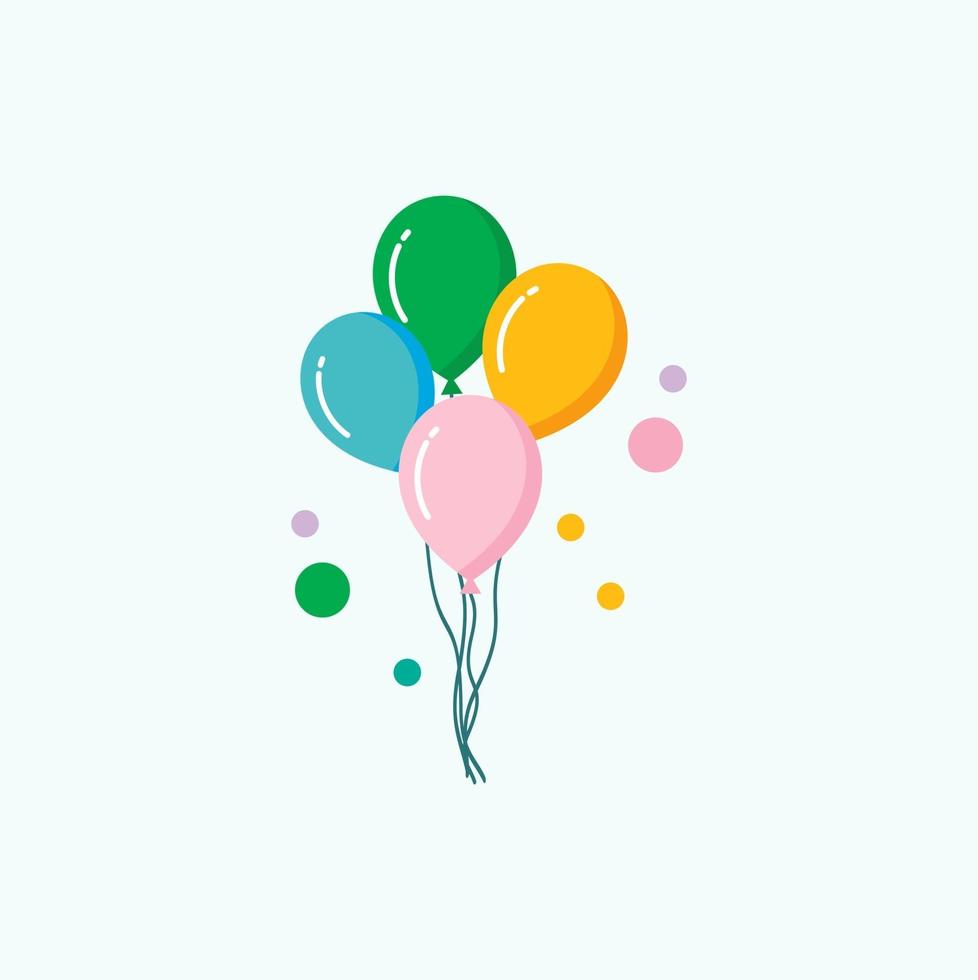 Satz bunte Luftballons. bunte festliche Luftballons vektor