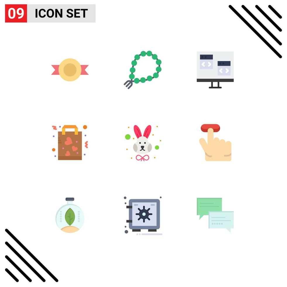 einstellen von 9 modern ui Symbole Symbole Zeichen zum Einkaufen Liebe App Liebling Entwicklung editierbar Vektor Design Elemente