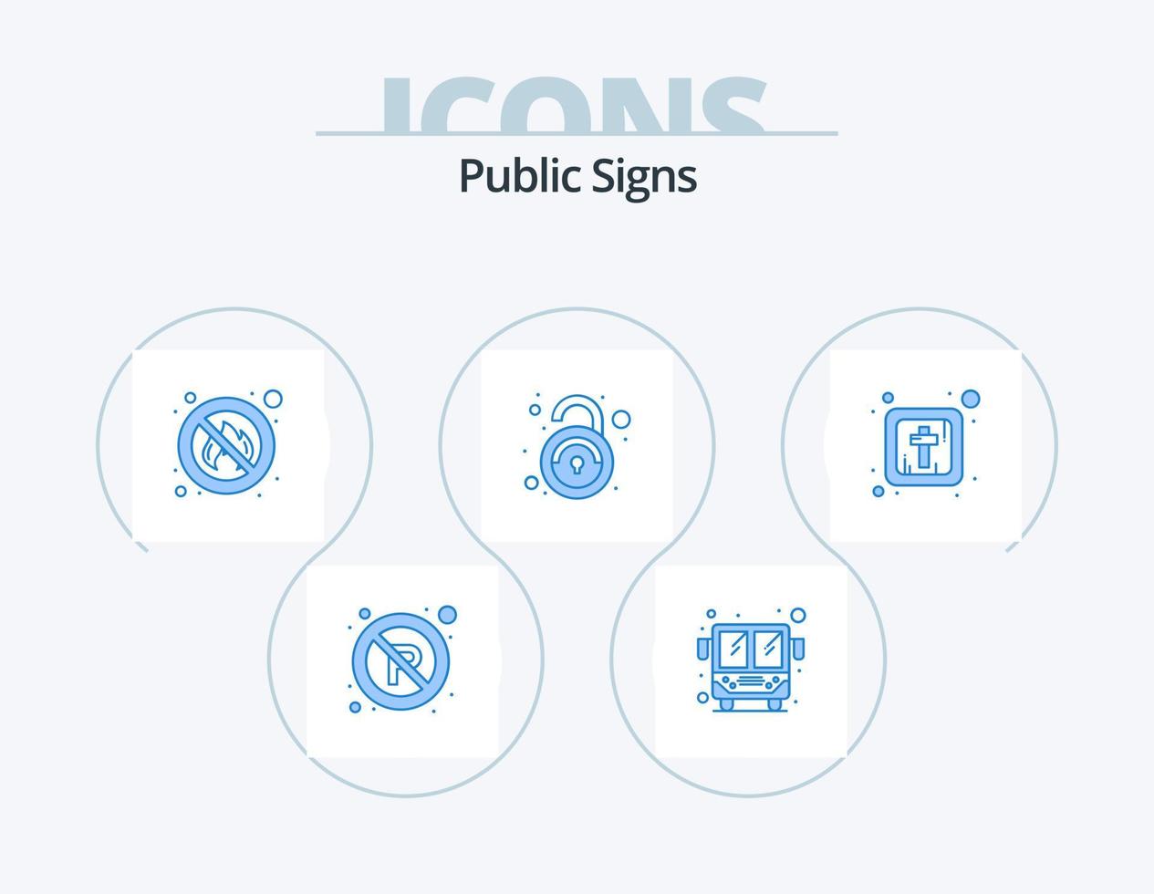 offentlig tecken blå ikon packa 5 ikon design. korsa. osäkrad. kämpe. osäker. offentlig vektor