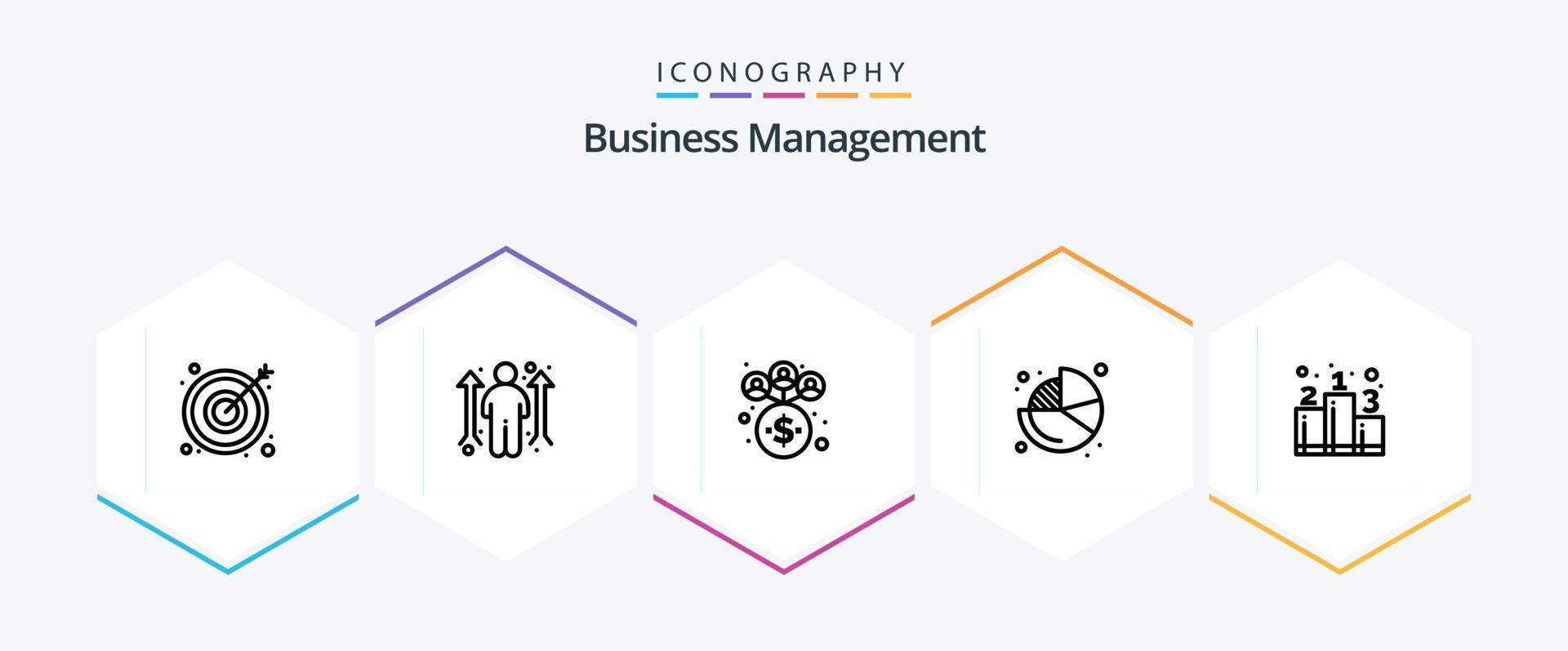 Geschäft Verwaltung 25 Linie Symbol Pack einschließlich Strategie. Position. Management. Geschäft. Finanzen vektor