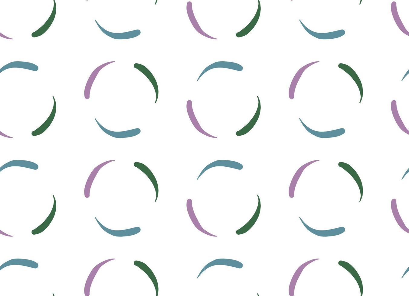 Vektor Textur Hintergrund, nahtloses Muster. handgezeichnete, weiße, lila, grüne, blaue Farben.