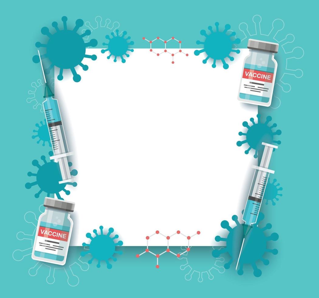 vaccin bakgrund. vaccinationskoncept. hälsovård och skydd. vektor illustration