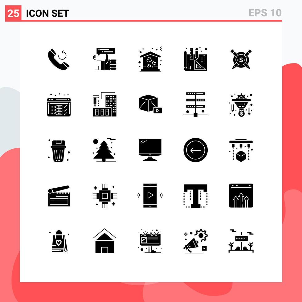 25 kreativ ikoner modern tecken och symboler av digital artiklar Hem betald ritningar redigerbar vektor design element