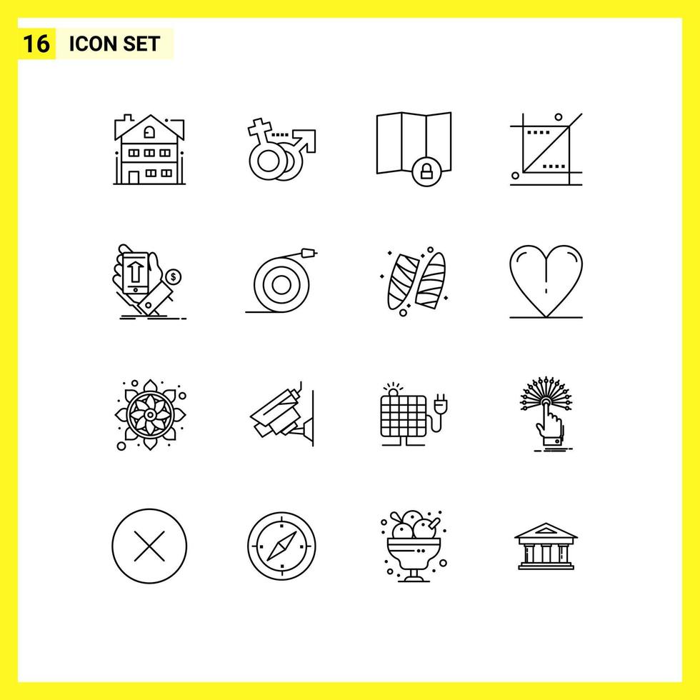 16 kreativ ikoner modern tecken och symboler av hand verktyg plats verktyg design redigerbar vektor design element
