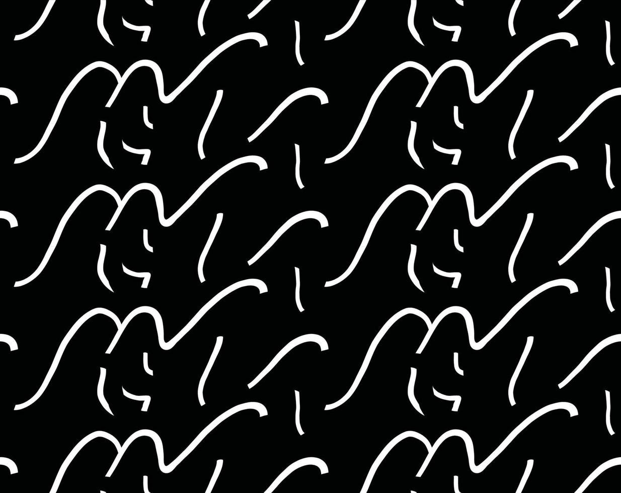 Vektor Textur Hintergrund, nahtloses Muster. handgezeichnete, schwarze, weiße Farben.