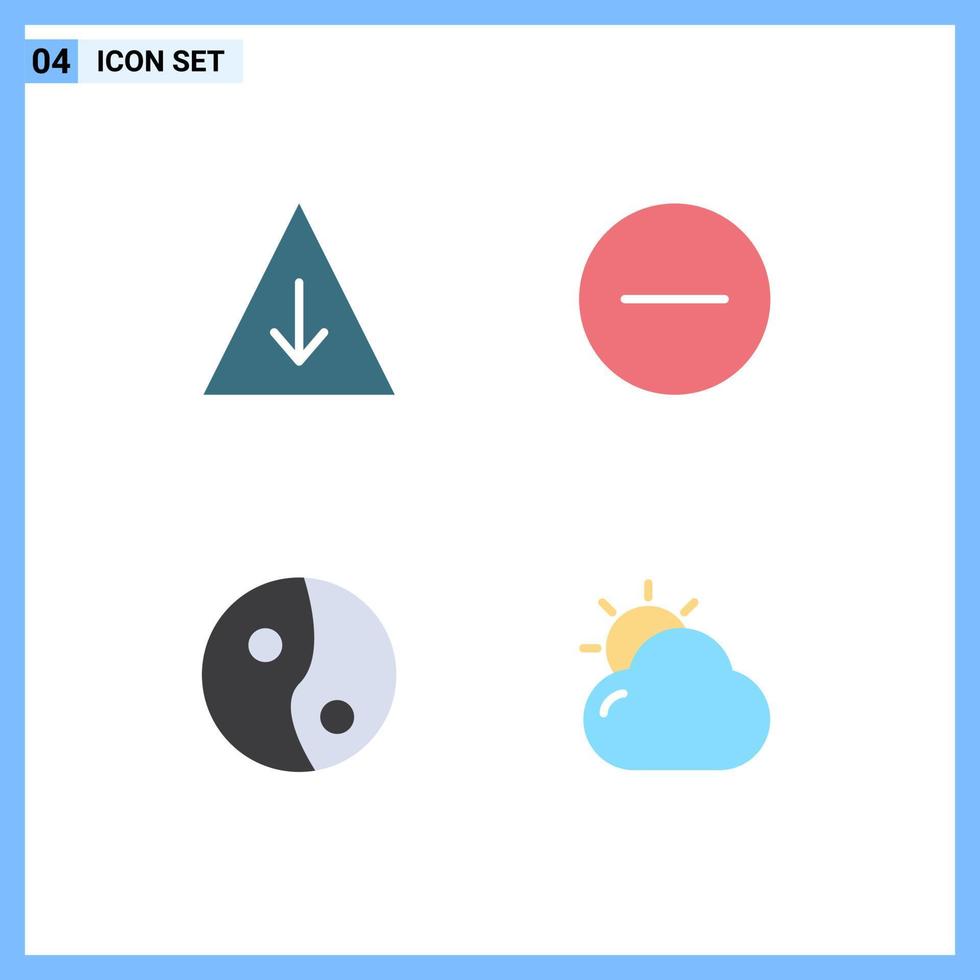 universell ikon symboler grupp av 4 modern platt ikoner av karriär moln ta bort multimedia glänsande redigerbar vektor design element