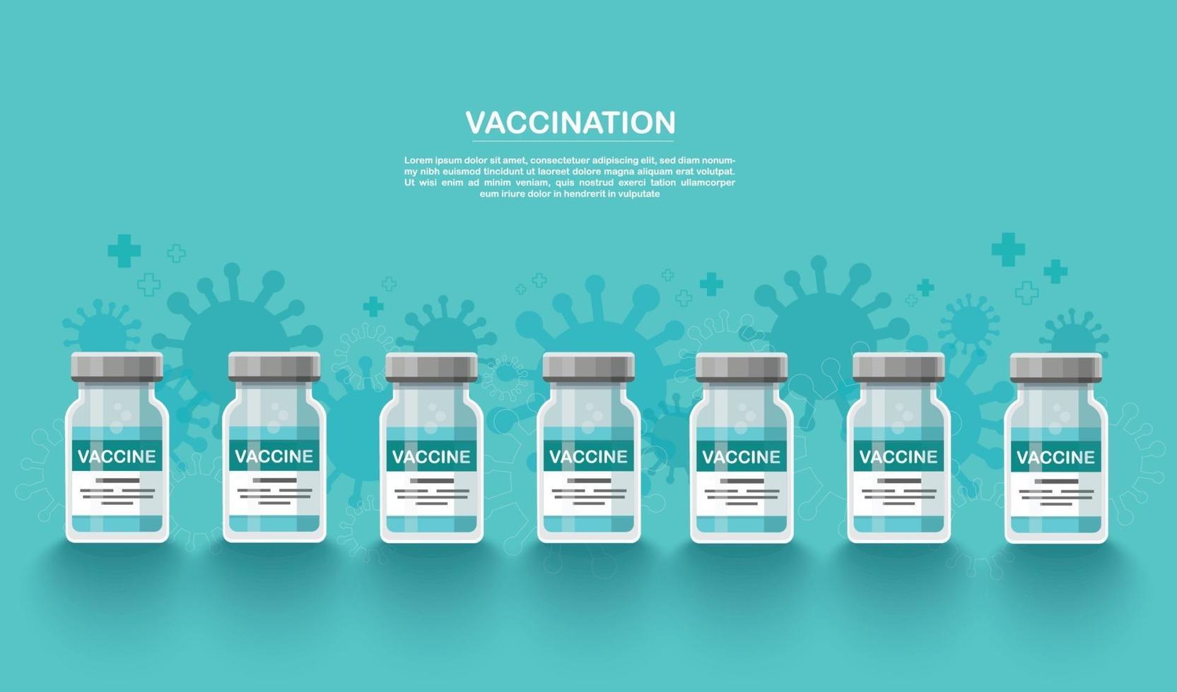 vaccin bakgrund. vaccinationskoncept. hälsovård och skydd. vektor illustration