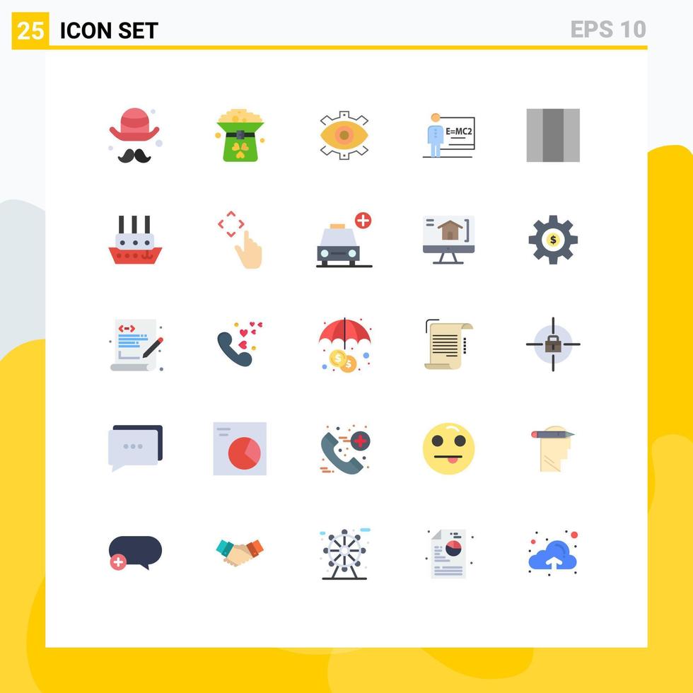 mobil gränssnitt platt Färg uppsättning av 25 piktogram av klass produktion i modern företag redigerbar vektor design element