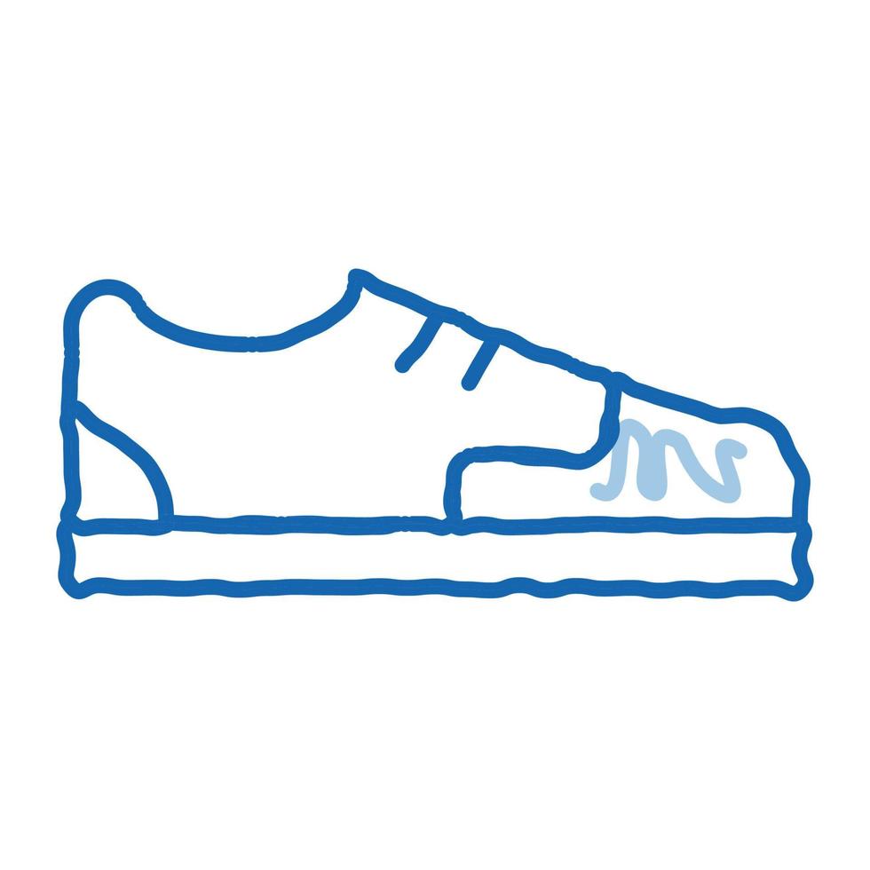 Sneaker-Schuh-Doodle-Symbol handgezeichnete Illustration vektor