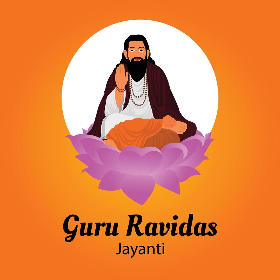 guru ravidas jayanti vektor illustration