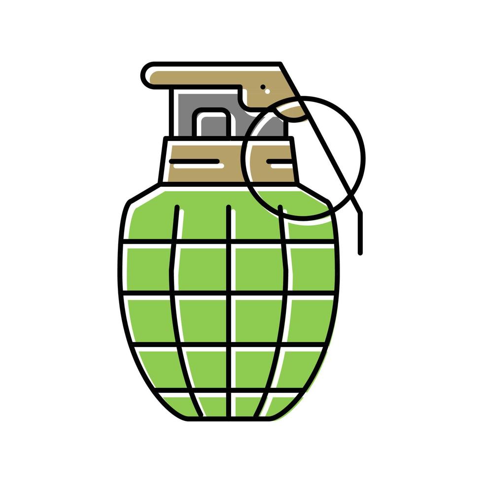 granate krieg waffe farbe symbol vektor illustration