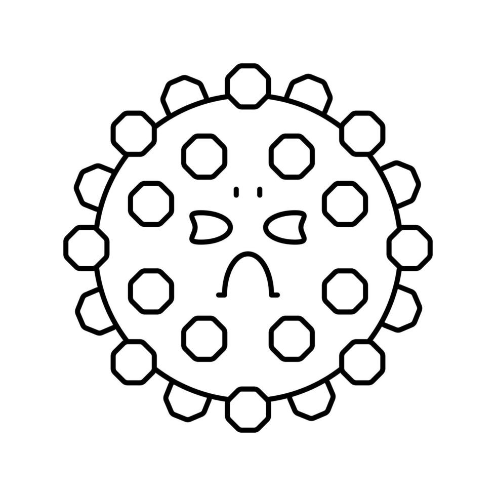 Mikroorganismus Bakterien Virus Linie Symbol Vektor Illustration