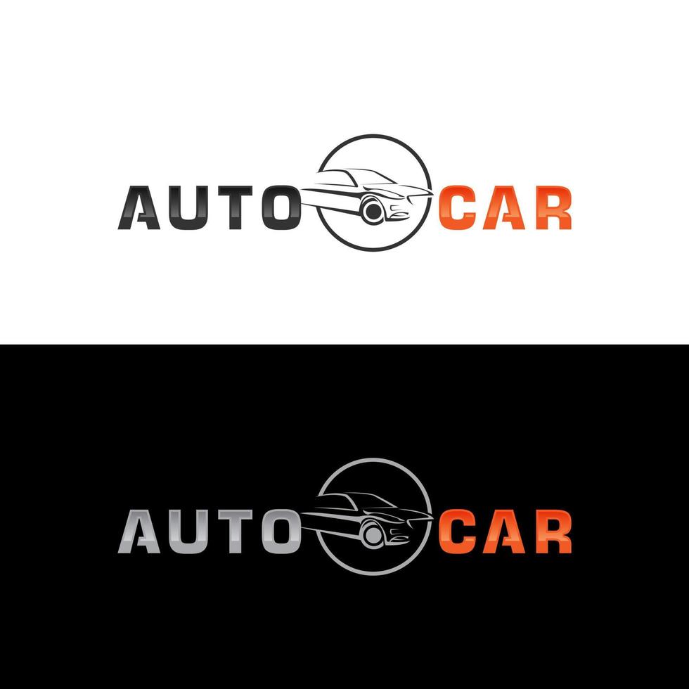 Auto Auto Logo Vektor Design Konzept mit Sport Auto Silhouette, Auto Logo abstrakt Linien Vektor. Vektor Illustration