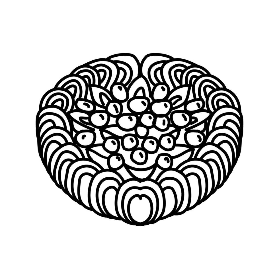 Pavlova Kuchen Symbol. Gekritzel Hand gezeichnet oder Umriss Symbol Stil vektor
