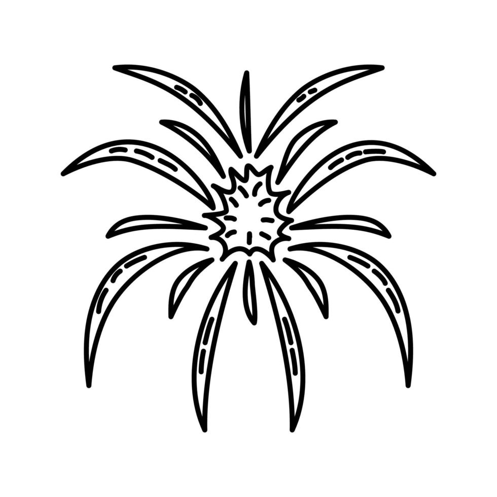 Explosionssymbol. Gekritzel Hand gezeichnet oder Umriss Symbol Stil vektor