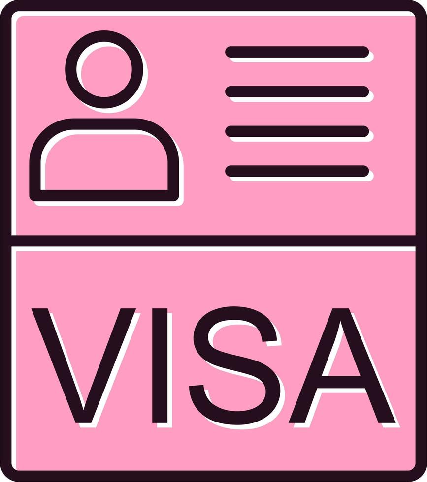 Visa-Vektor-Symbol vektor