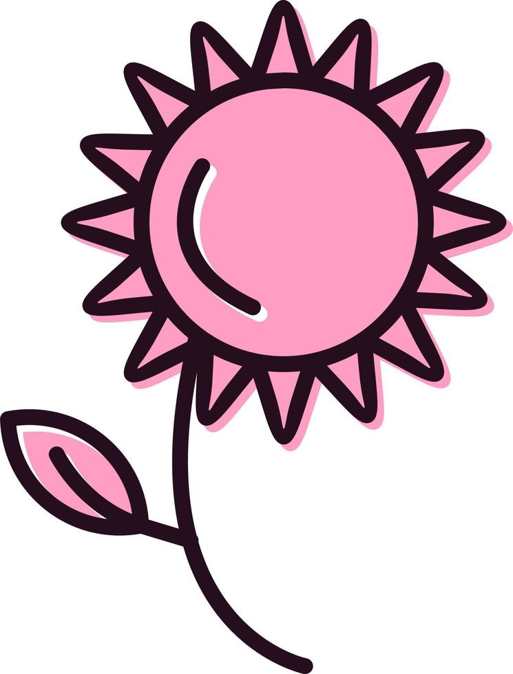 Symbol für Sonnenblumenvektor vektor