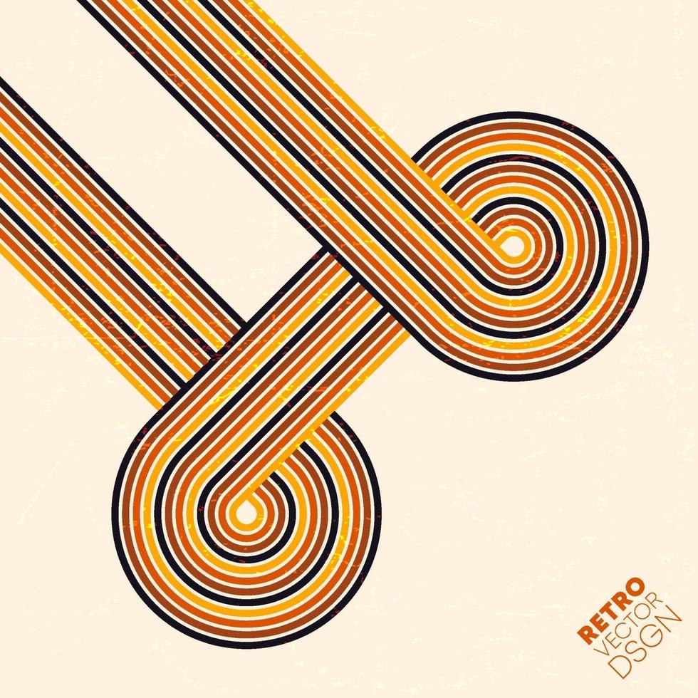 Retro Grunge Textur Hintergrund mit Vintage gestreiften Linien. Vektorillustration vektor