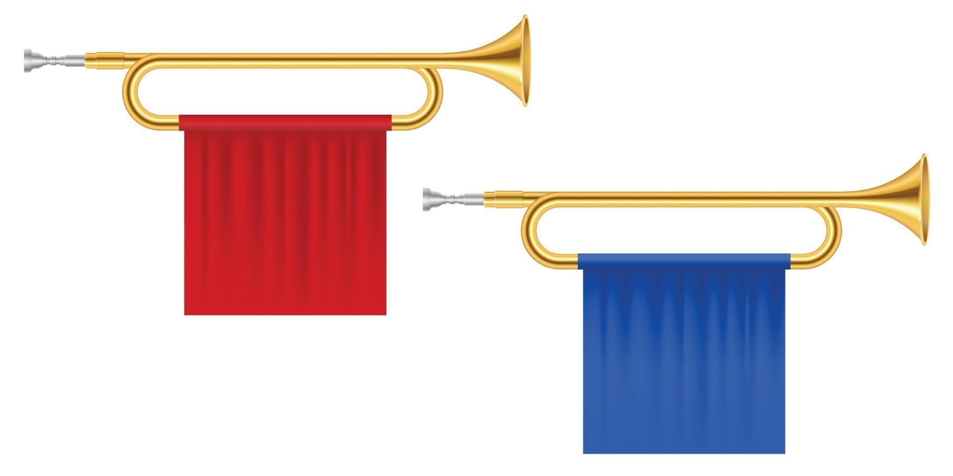 gyllene hornet trumpeter vektorillustration isolerad på vitt vektor