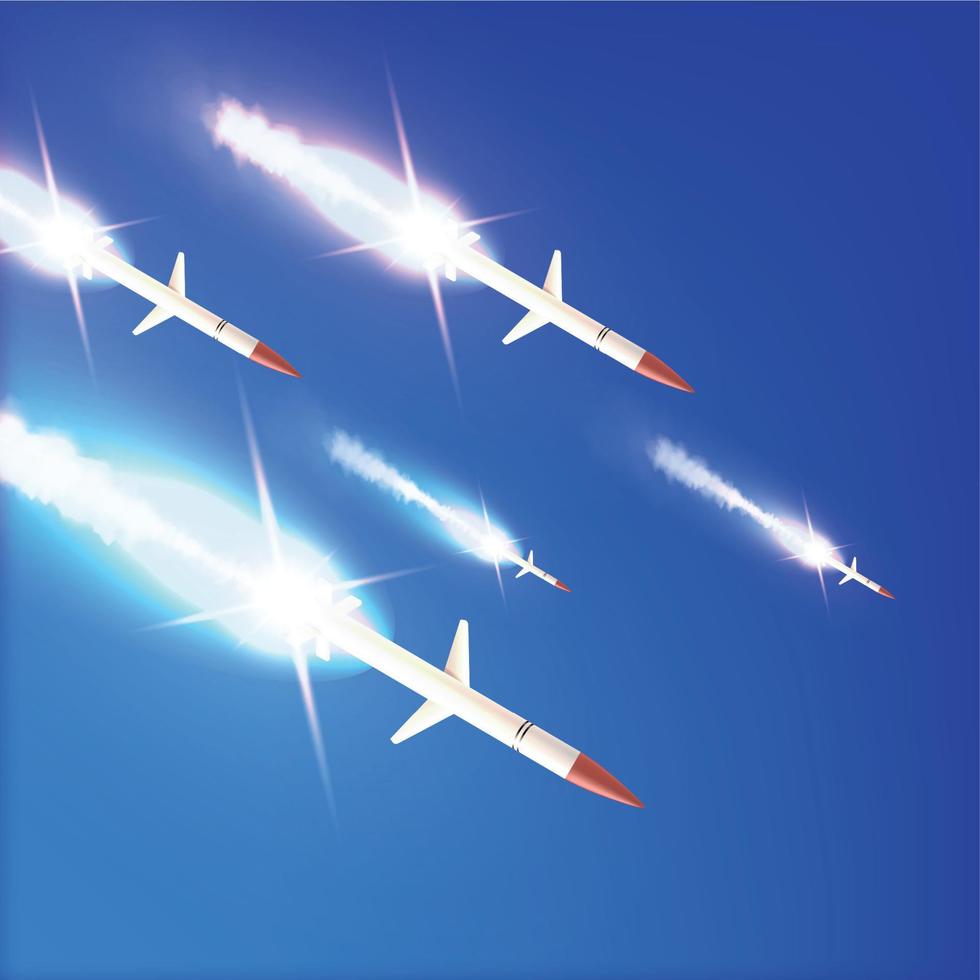 missiler realistisk illustration vektor