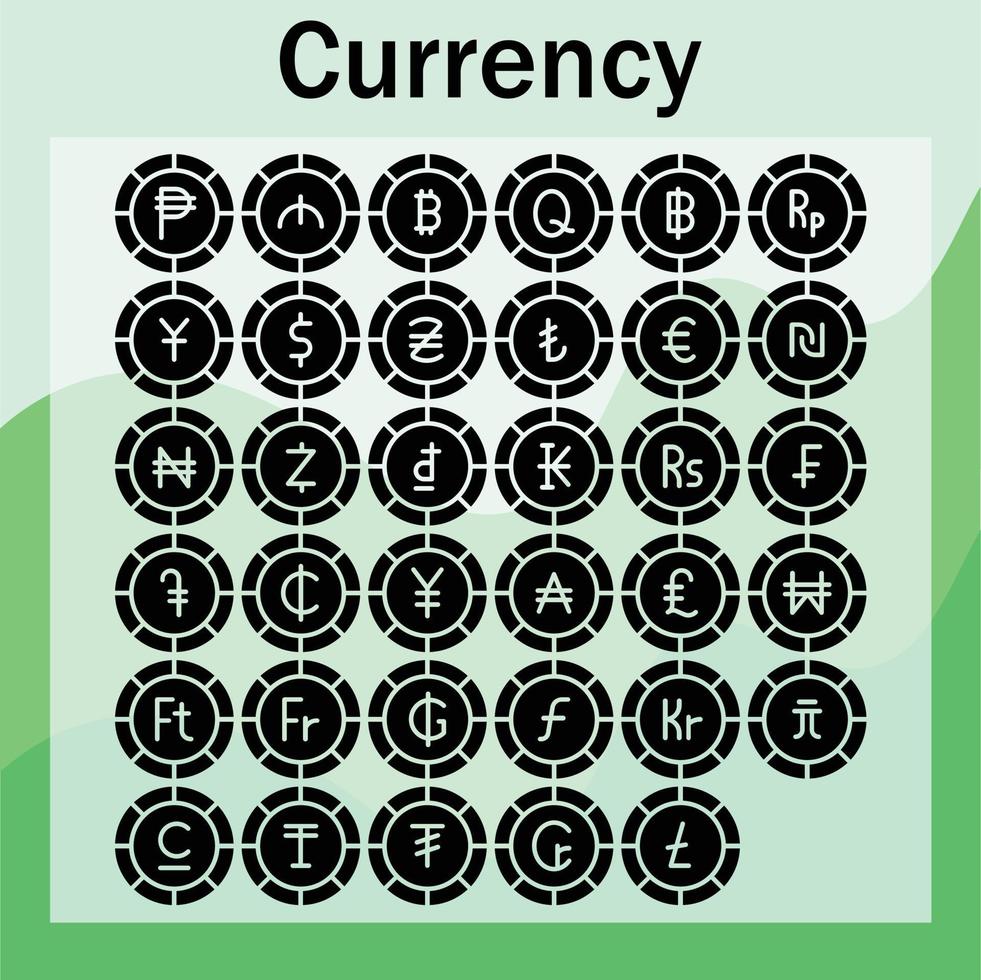 Währung Symbol Pack kostenlos herunterladen vektor
