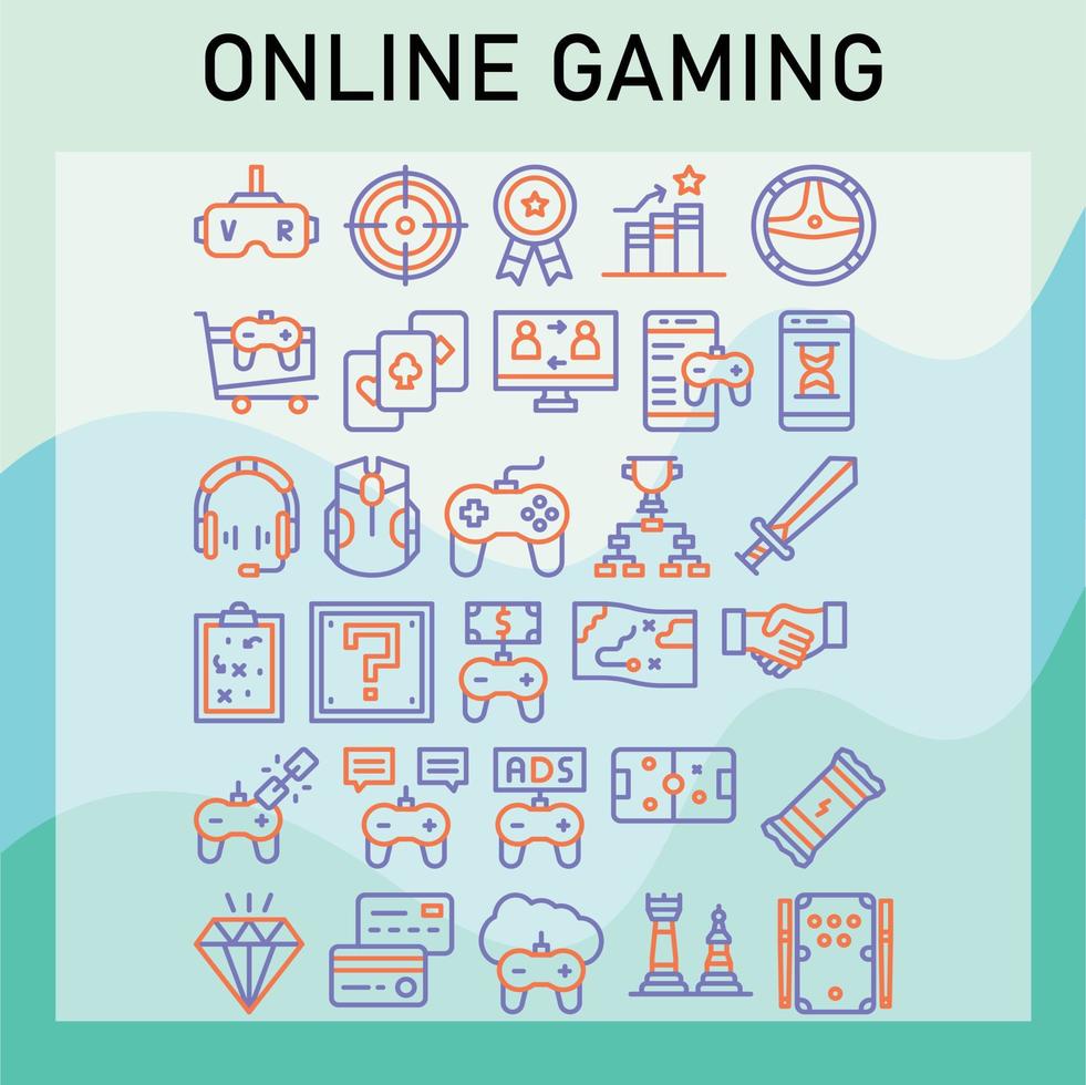 online Spielen Symbol Pack kostenlos herunterladen vektor