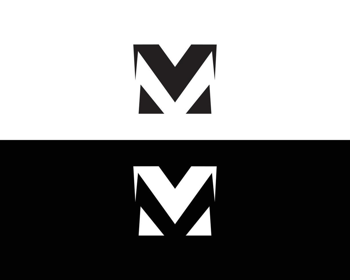 brev m logotyp ikon unik design vektor illustration.