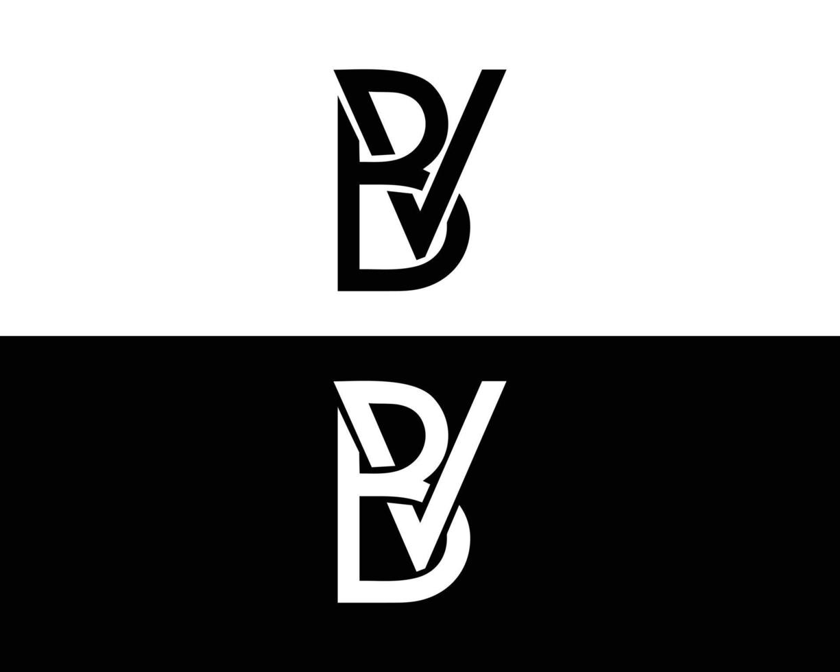 brev bv och vb logotyp alfabet monogram vektor mall ikon.