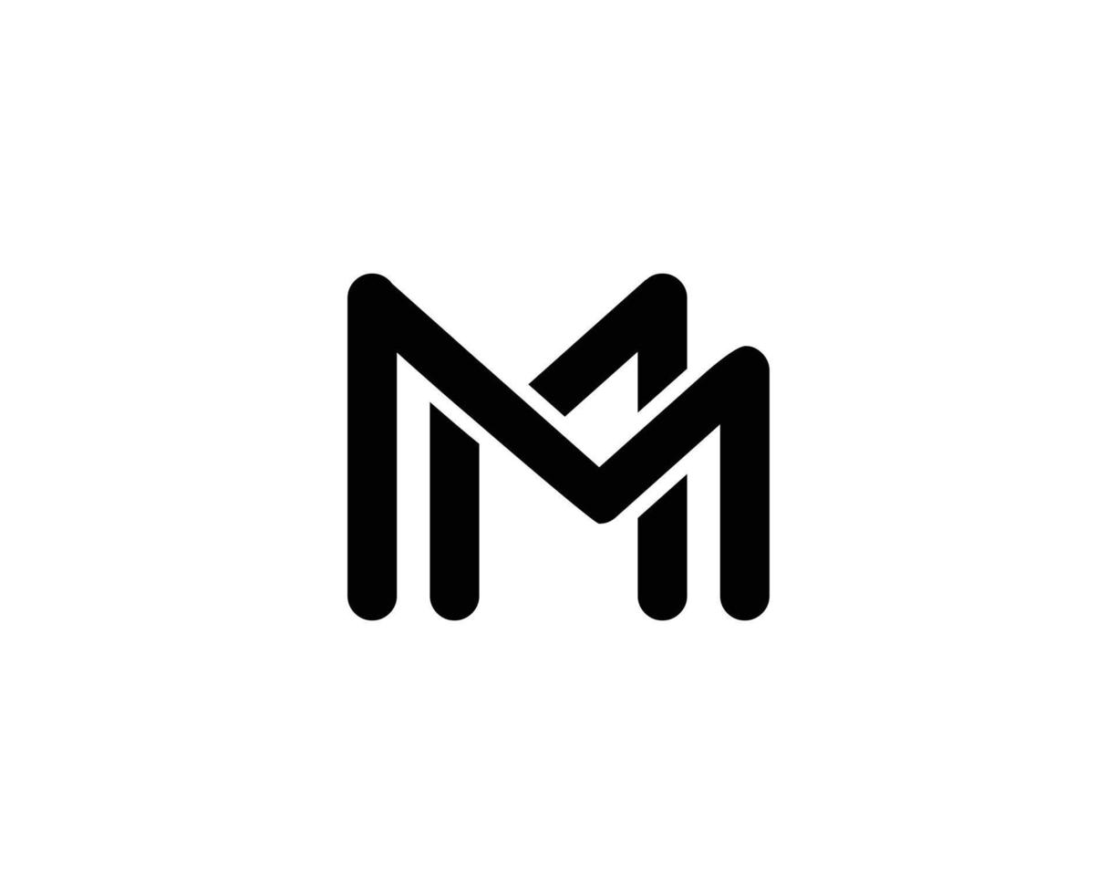 brev mm logotyp ikon symbol kreativ vektor begrepp illustration.