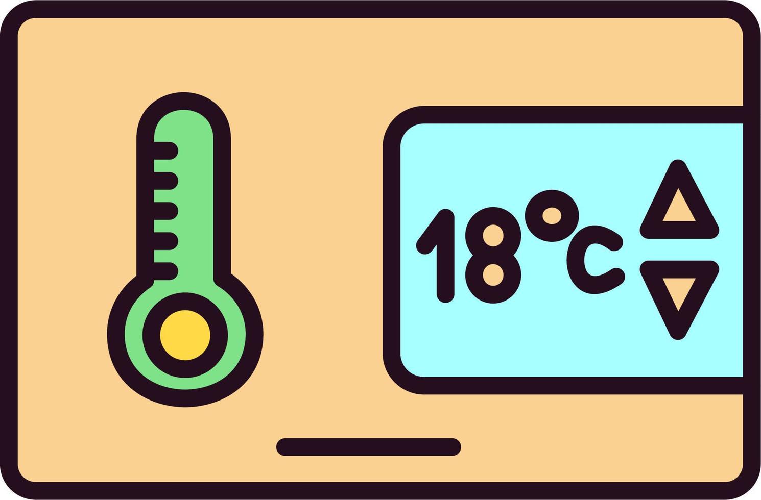 Vektorsymbol für die Temperaturregelung vektor