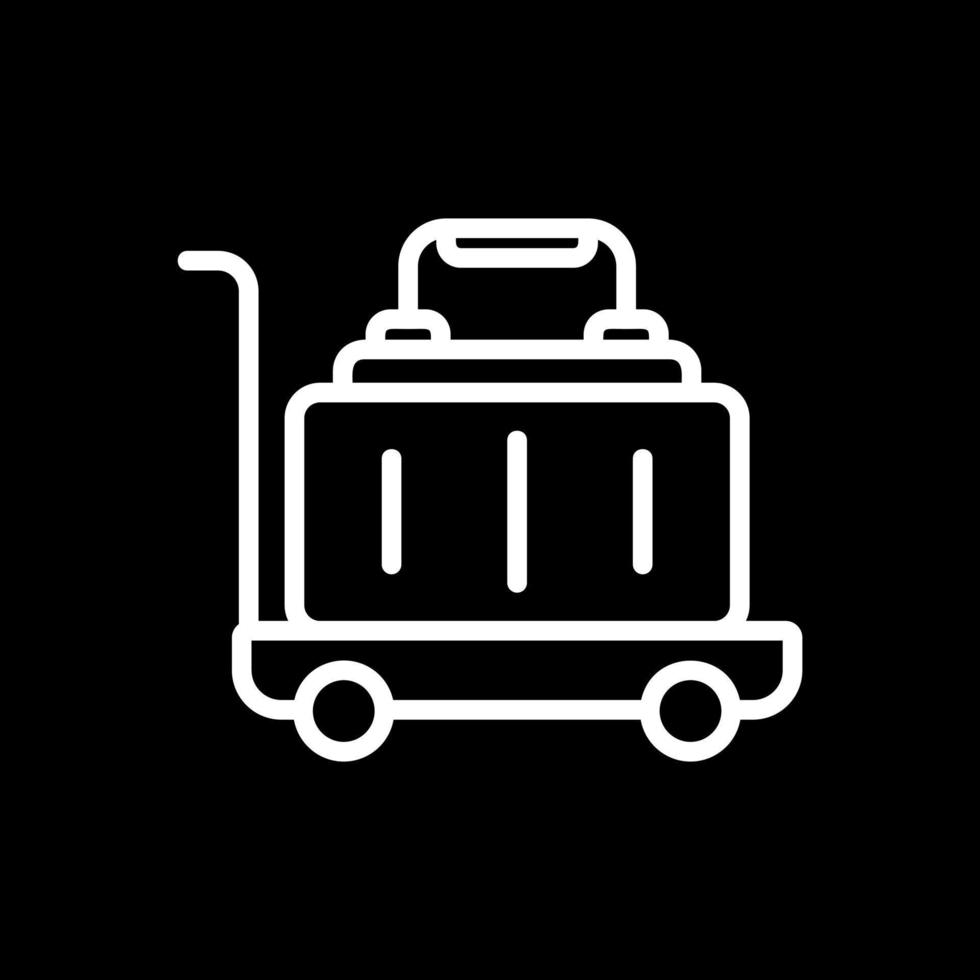 Gepäckwagen-Vektor-Icon-Design vektor