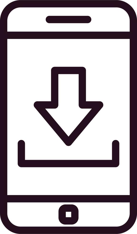 Smartphone herunterladen Vektor Symbol