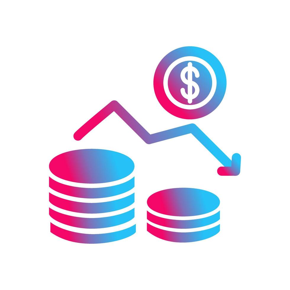 Vektorsymbol für Geldverlust vektor