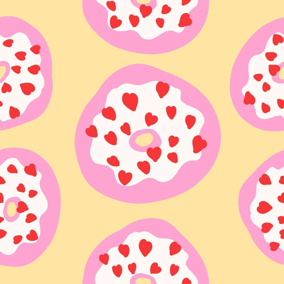 Donuts-Muster. vektorillustration im flachen stil der karikatur lokalisiert auf hintergrund vektor