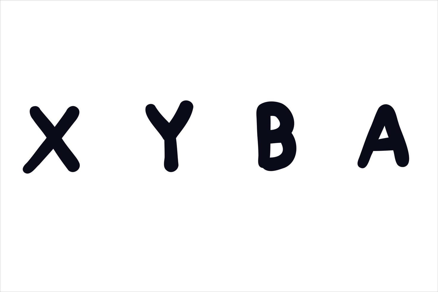 spel styrenheter symboler. x, y, b, a. vektor illustration isolerat på vit bakgrund.
