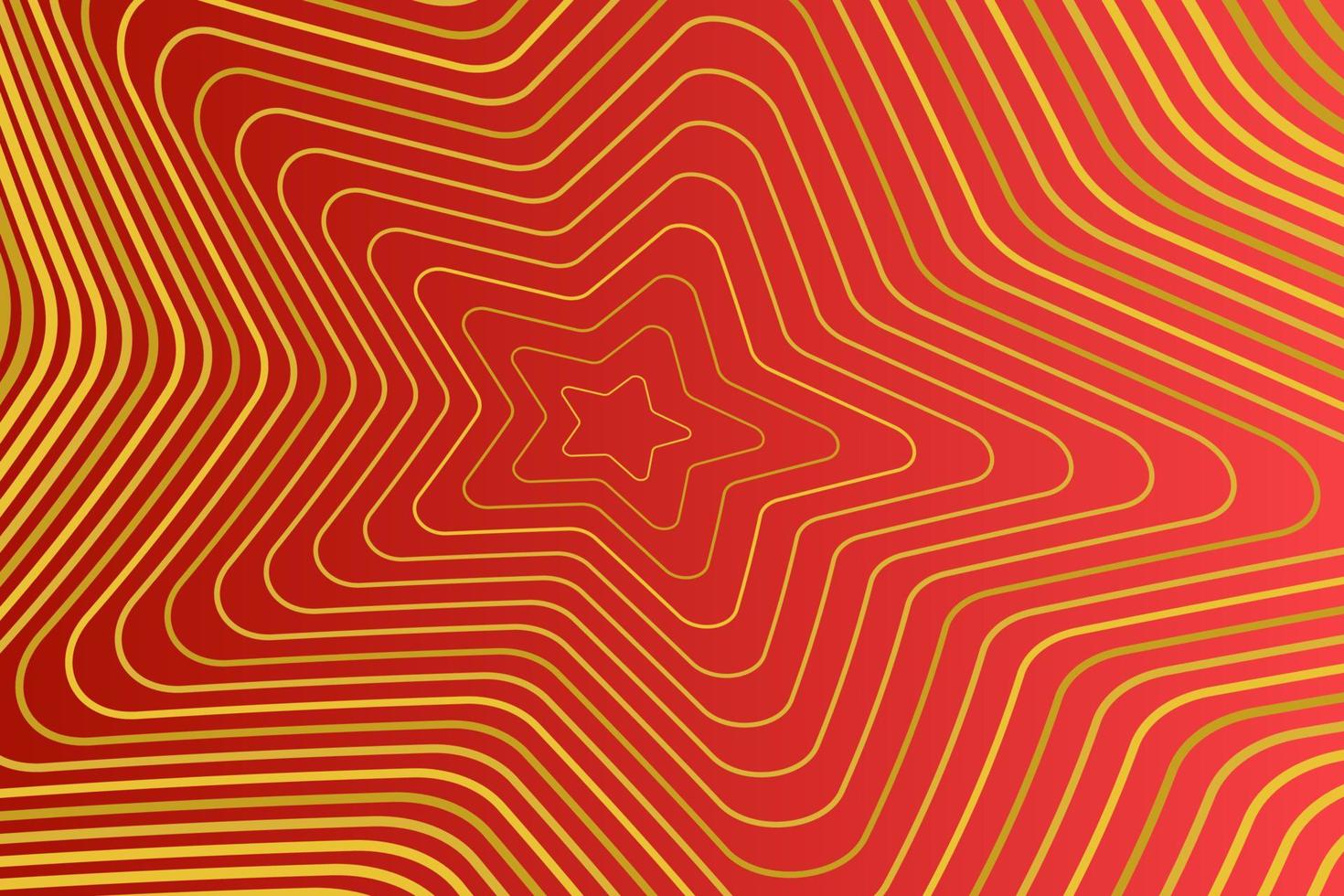 Muster mit geometrisch Elemente im rot Töne mit golden Streifen. abstrakt Gradient Hintergrund vektor