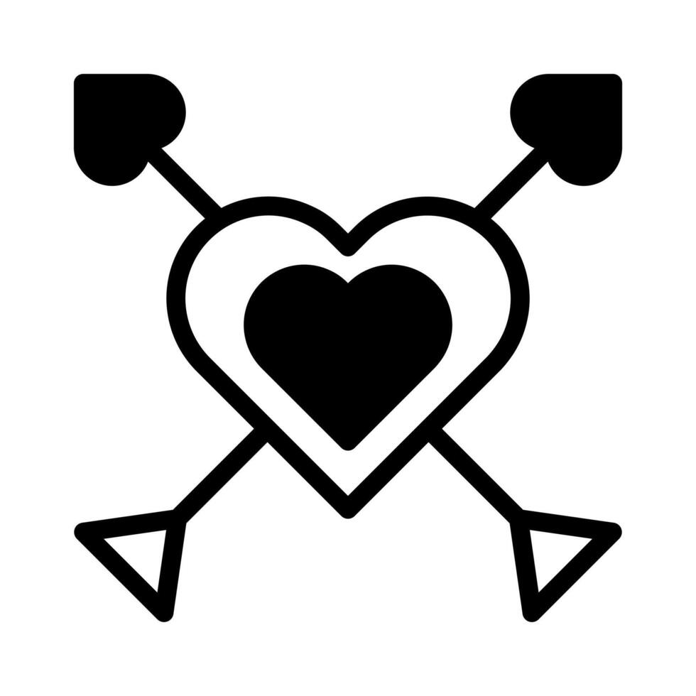 pil ikon duotone svart stil valentine illustration vektor element och symbol perfekt.