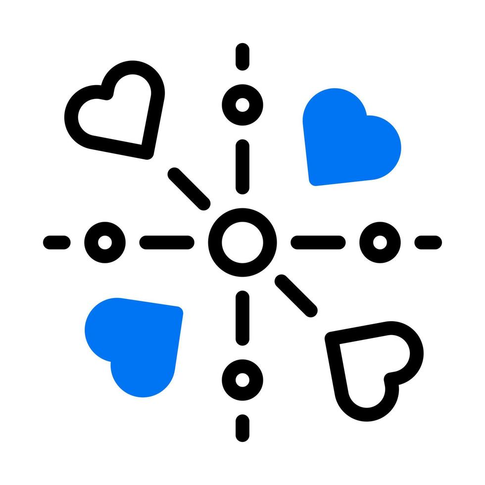dekoration ikon duotone blå stil valentine illustration vektor element och symbol perfekt.