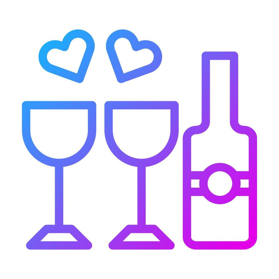 vin ikon lutning lila stil valentine illustration vektor element och symbol perfekt.